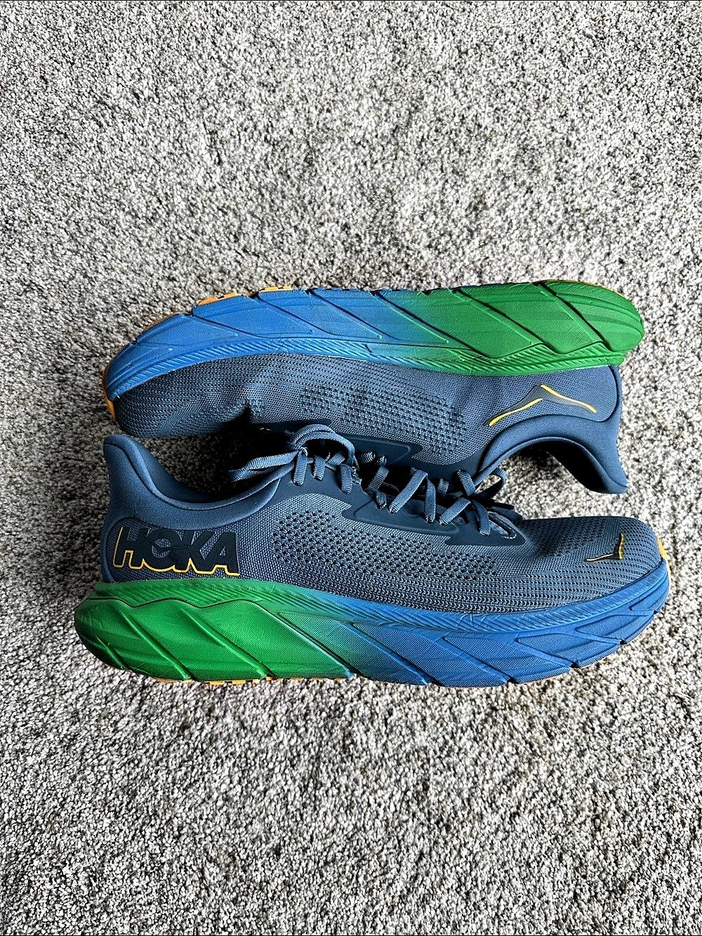 HOKA Arahi 7 Athletic Shoes Blue & Green US 13D